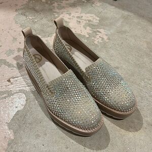 Rhinestone Embellished Platform Shoes